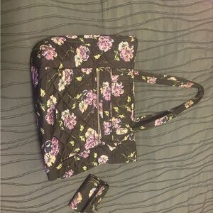 Vera Bradley large shoulder bag and matching wallet